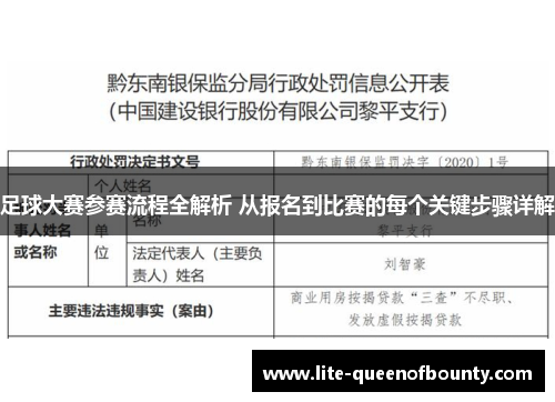 足球大赛参赛流程全解析 从报名到比赛的每个关键步骤详解
