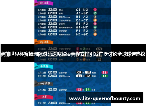 赛前世界杯赛场洲际对比深度解读赛程安排引发广泛讨论全球球迷热议